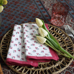 Ruby Ditsy Napkin (Set of 4)