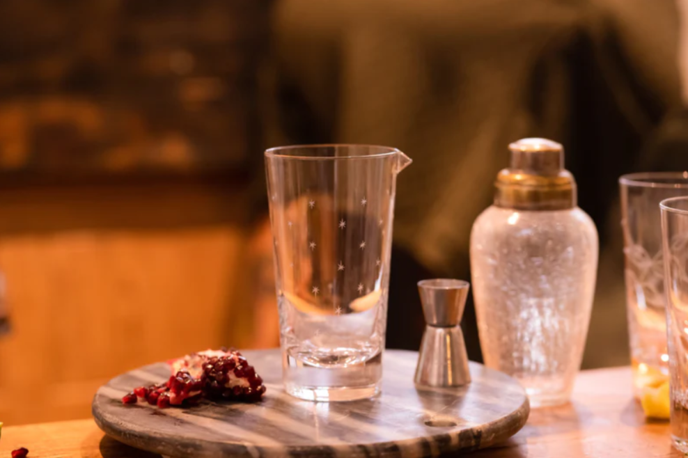 The Vintage List Crystal Mixing Glass with Stars Design