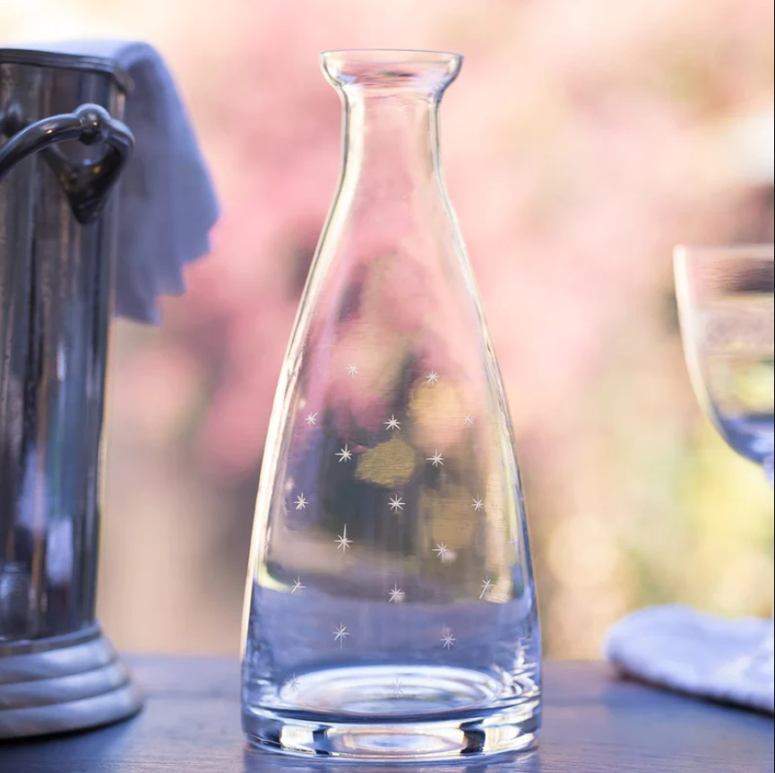 The Vintage List Crystal Table Carafe with Stars Design