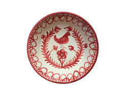 Mews Furnishings Spanish Lebrillo Medium Bowl With Burnt Sienna 'Bird' Design