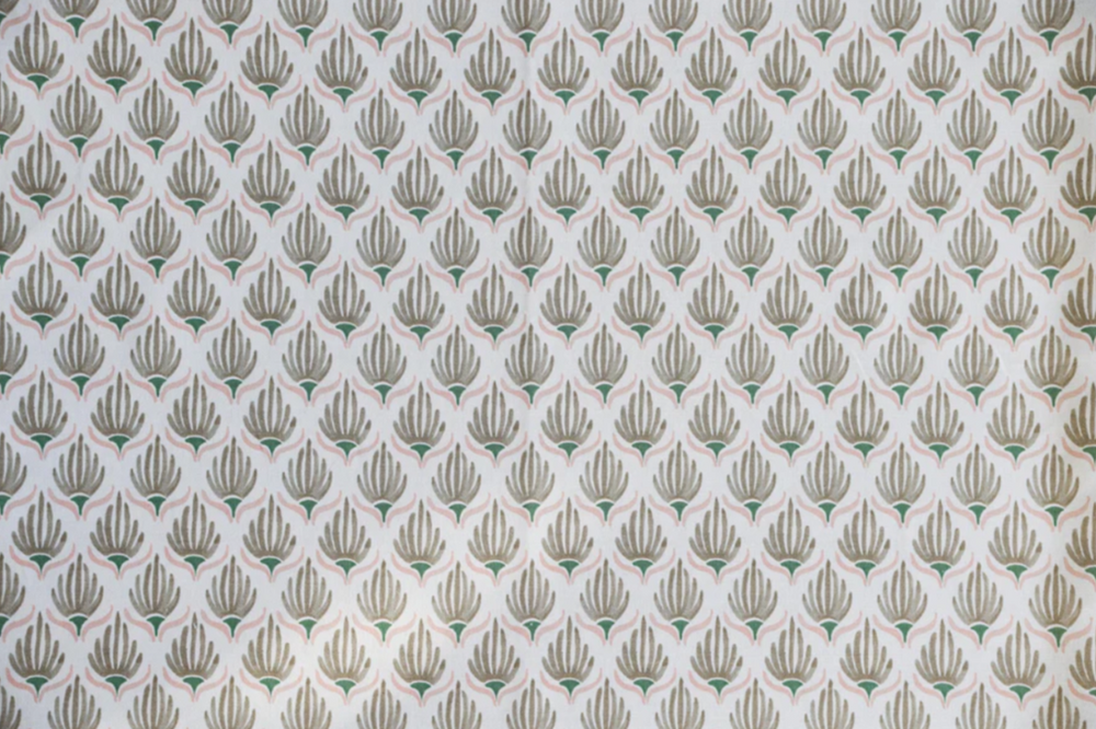 Mews Furnishings Tulips in French Grey & Pink Fabric