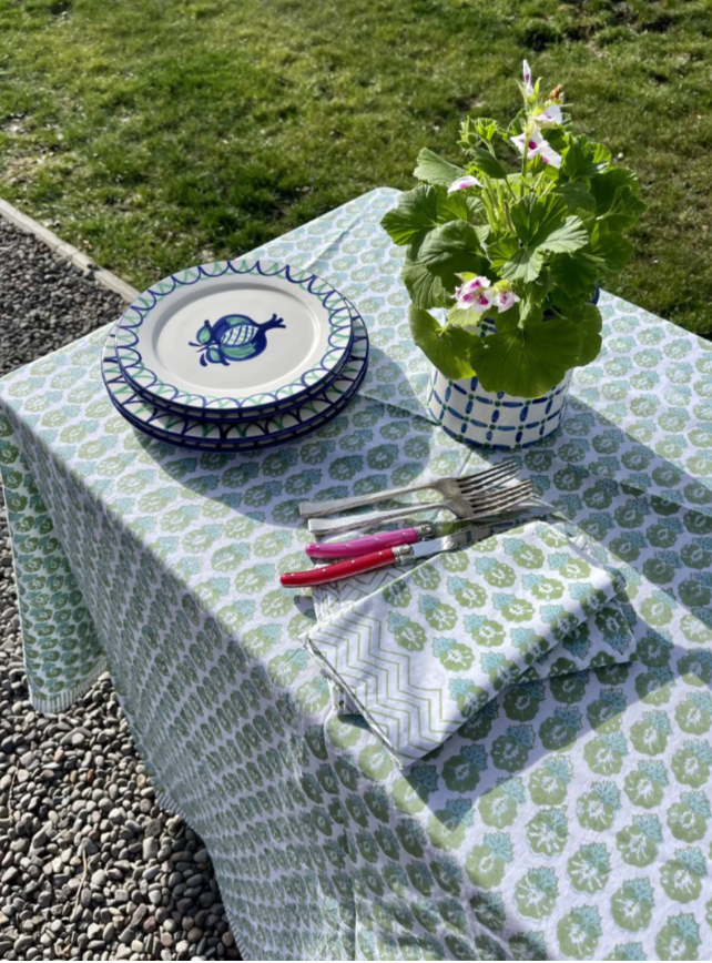 Mews Furnishings Set of 4 Nellie Napkins in Green