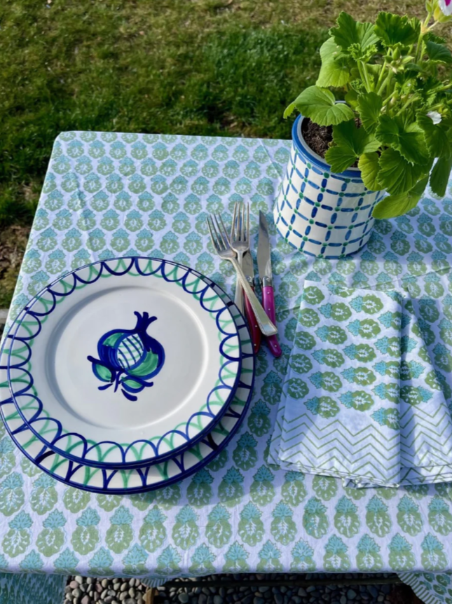 Mews Furnishings Nellie Tablecloth in Green