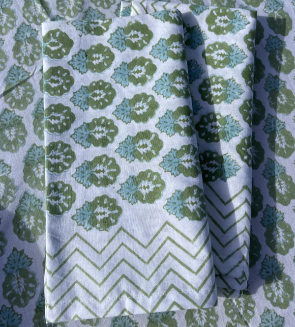 Mews Furnishings Set of 4 Nellie Napkins in Green