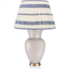 Rosana Lonsdale Blue Striped Gathered Straight Empire Lampshade