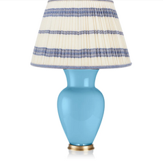 Rosana Lonsdale Blue Striped Gathered Straight Empire Lampshade