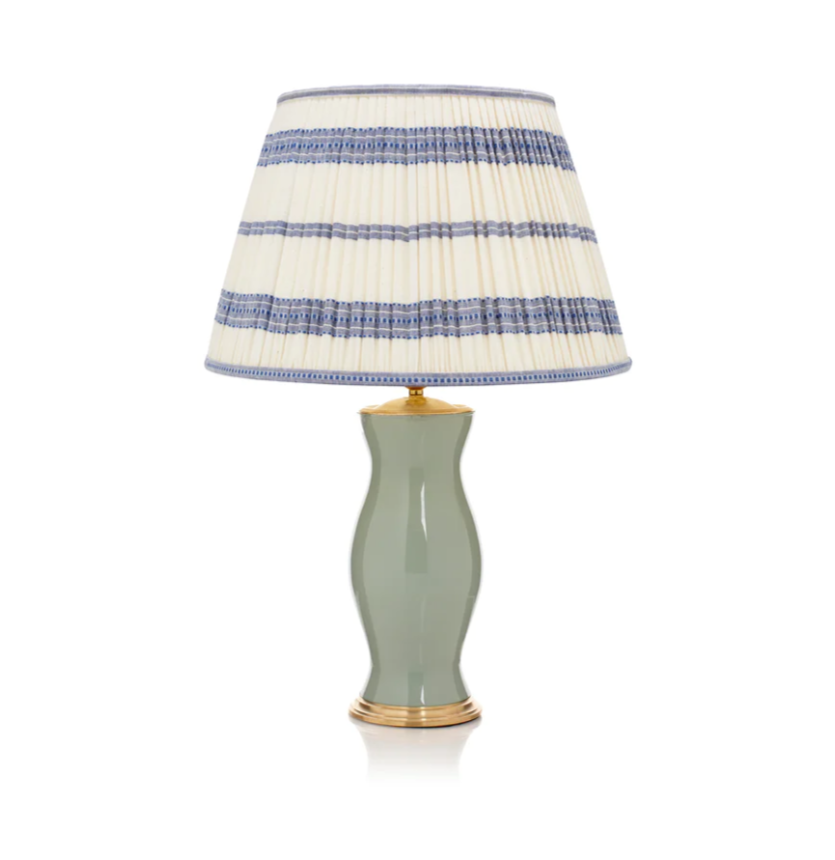 Rosana Lonsdale Blue Striped Gathered Straight Empire Lampshade