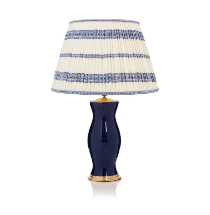 Rosana Lonsdale Blue Striped Gathered Straight Empire Lampshade