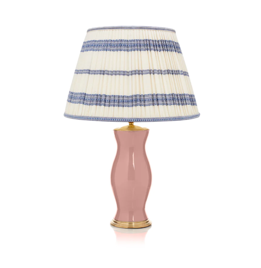 Rosana Lonsdale Blue Striped Gathered Straight Empire Lampshade