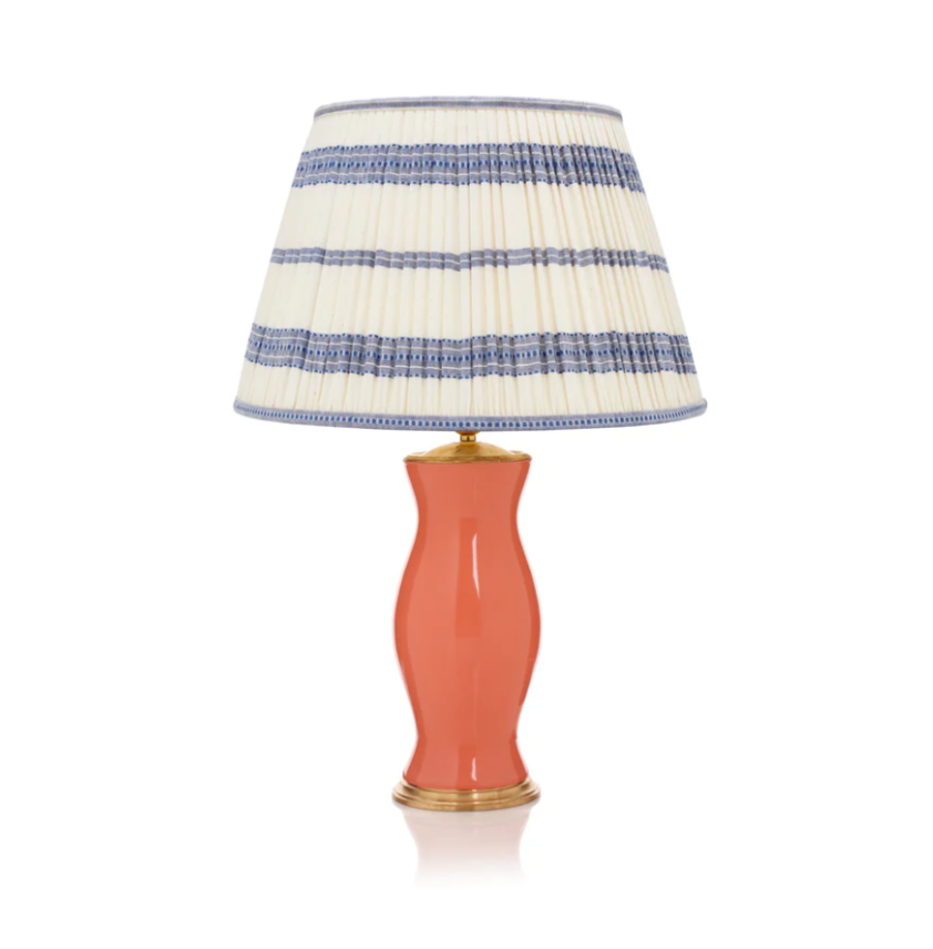 Rosana Lonsdale Blue Striped Gathered Straight Empire Lampshade