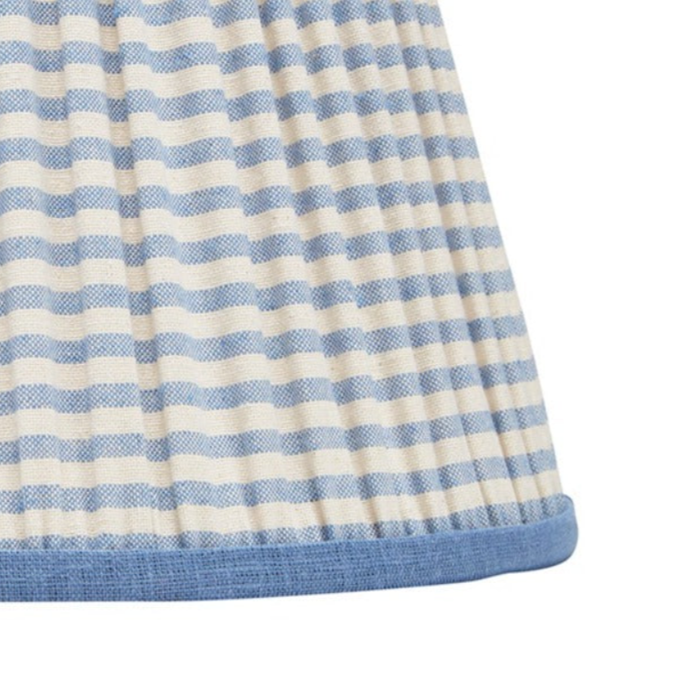 Rosana Lonsdale Blue & Cream Striped Gathered Straight Empire Lampshade
