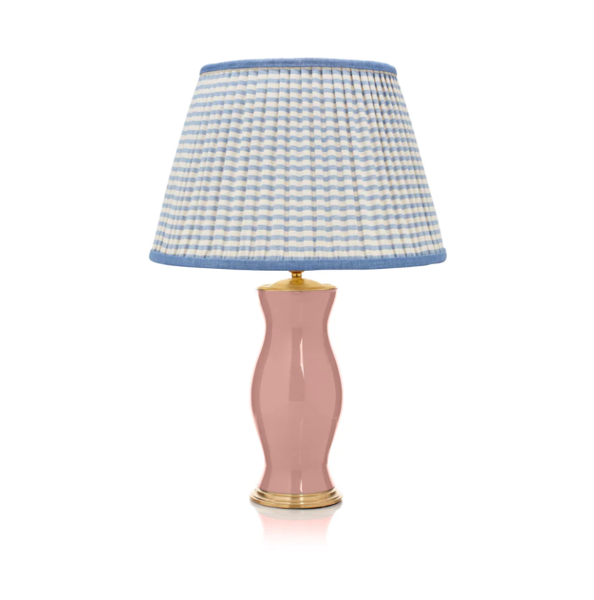 Rosana Lonsdale Blue & Cream Striped Gathered Straight Empire Lampshade