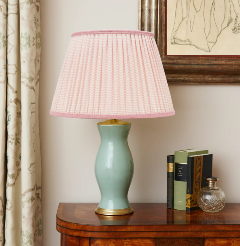 Rosana Lonsdale Pink & Cream Striped Gathered Straight Empire Lampshade