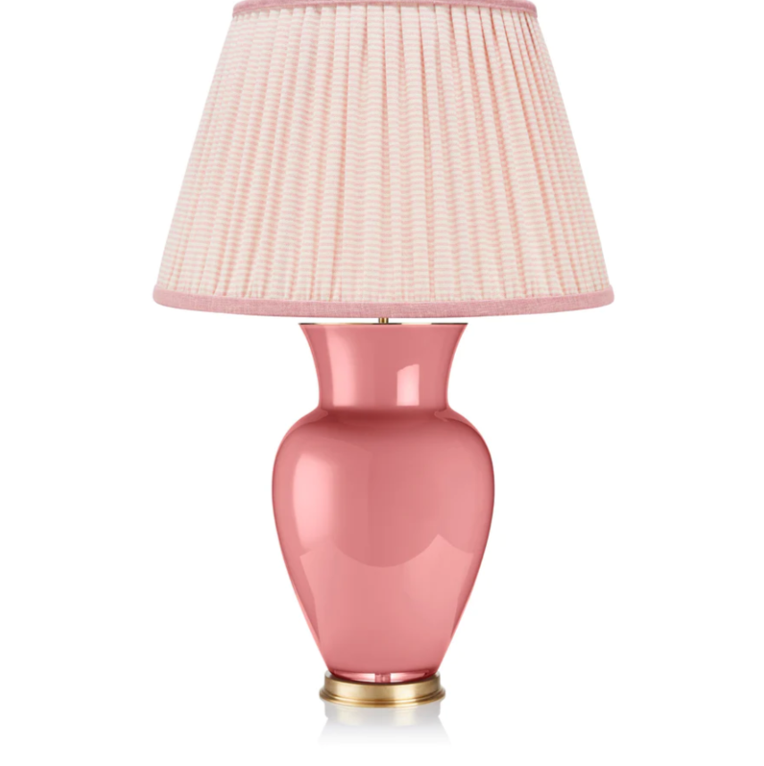 Rosana Lonsdale Pink & Cream Striped Gathered Straight Empire Lampshade