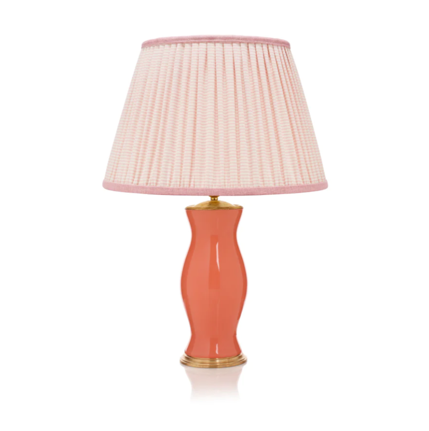 Rosana Lonsdale Pink & Cream Striped Gathered Straight Empire Lampshade
