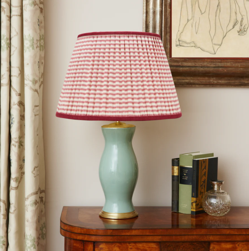 Rosana Lonsdale Red & Cream Striped Gathered Straight Empire Lampshade