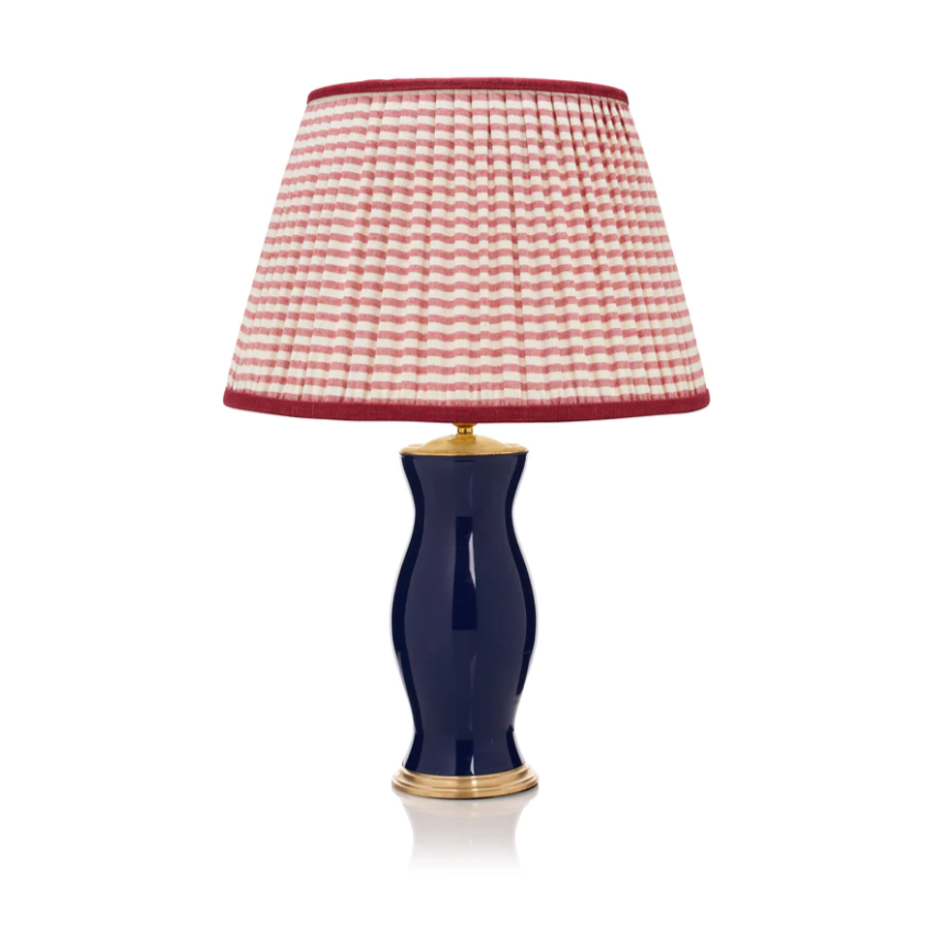 Rosana Lonsdale Red & Cream Striped Gathered Straight Empire Lampshade