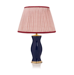 Rosana Lonsdale Red & Cream Striped Gathered Straight Empire Lampshade