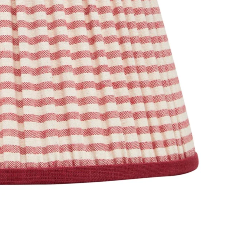 Rosana Lonsdale Red & Cream Striped Gathered Straight Empire Lampshade