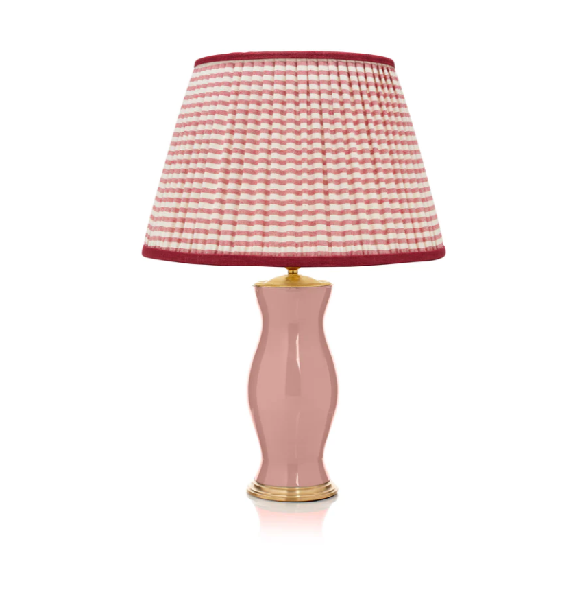 Rosana Lonsdale Red & Cream Striped Gathered Straight Empire Lampshade