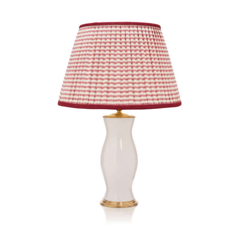 Rosana Lonsdale Red & Cream Striped Gathered Straight Empire Lampshade