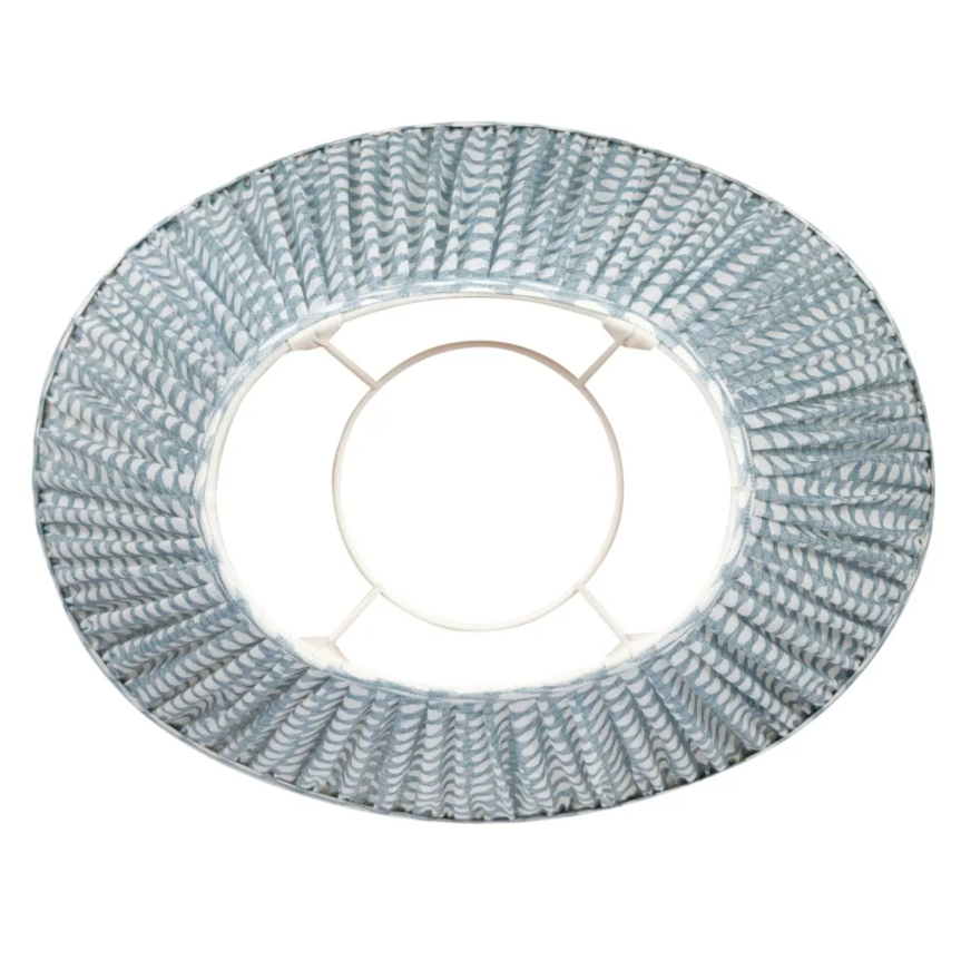 Fermoie | Wicker Light Blue Lampshade 