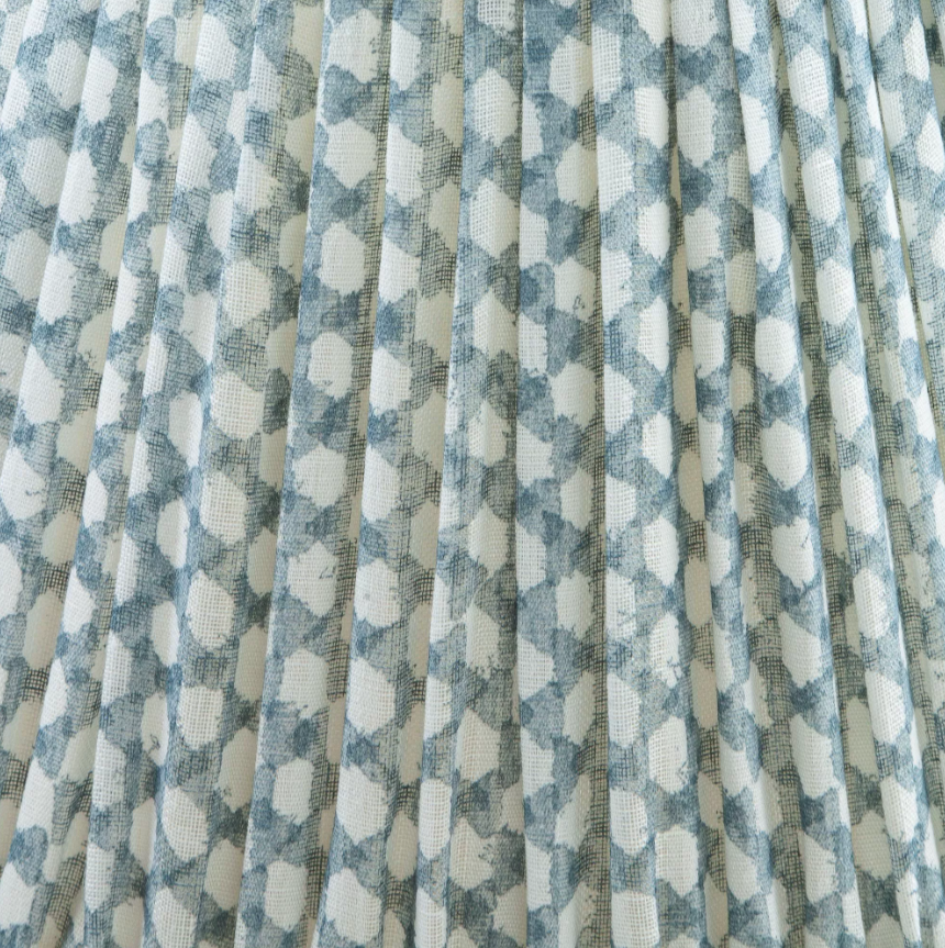 Fermoie | Wicker Light Blue Lampshade 