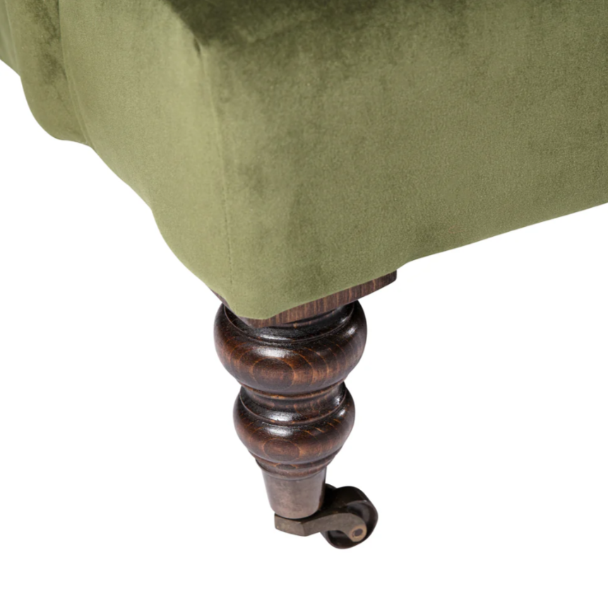 Green Velvet Two Seater Samphire Sofa | Kelling Home