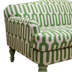 Green & Ivy Patterned Two Seater Abbey Sofa |Kelling Home