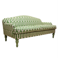 Green & Ivy Patterned Two Seater Abbey Sofa |Kelling Home