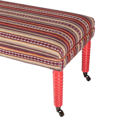 Made to Order Bobbin Legged Footstool |kelling Home