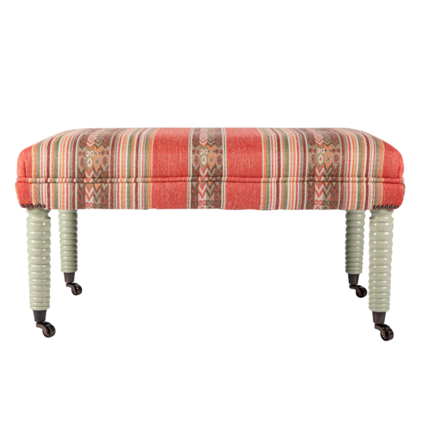 Made to Order Bobbin Legged Footstool |kelling Home