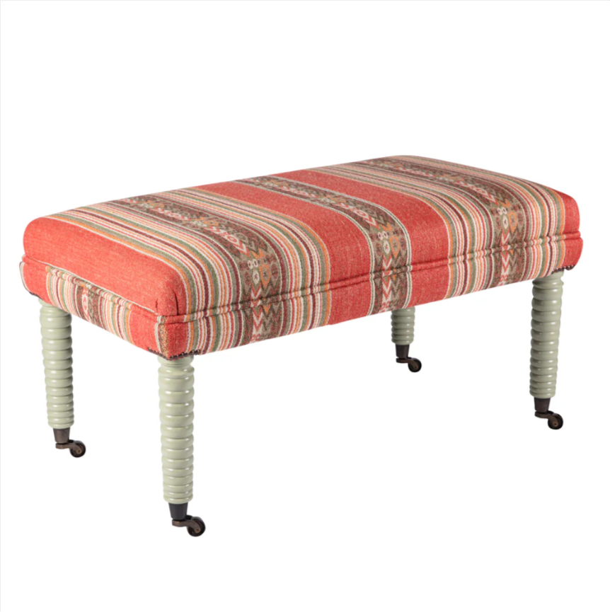 Made to Order Bobbin Legged Footstool |kelling Home