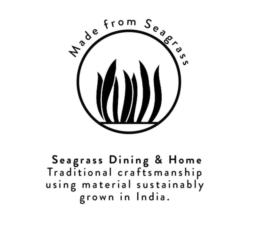 Set of 4 Seagrass Placemats | Pompadour & Midnight Blue|  British Colour Standard