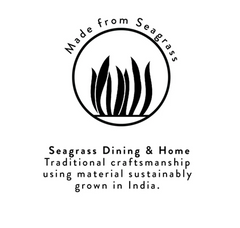 Set of 4 Seagrass Coasters | Black & Natural | British Colour Standard