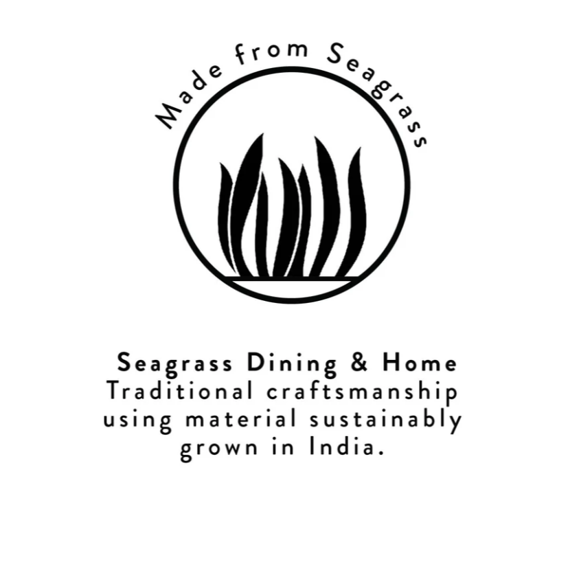 Set of 4 Seagrass Coasters | Olive Green & Natural | British Colour Standard