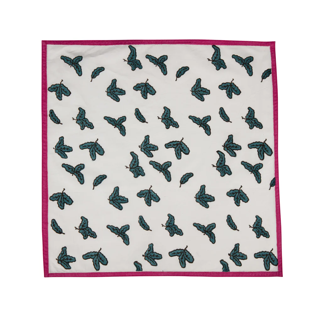 Kelling Home Teal Hearts & Minds Tablecloth- Napkins Incuded