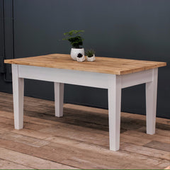 3ft Oak Farmhouse Kitchen Table with Tapered Legs