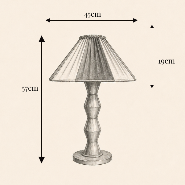 Fitz Pink & Ivory Silk Striped Lampshade | Tinker & Tallulah