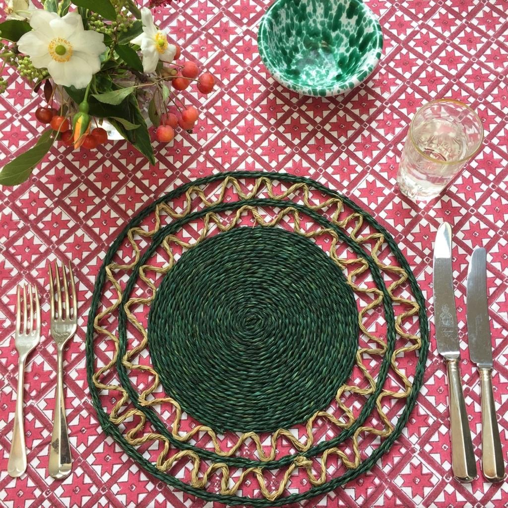 green grass placemat Sarah K