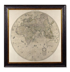 C.1660 Map of the World in Two Hemispheres Framed Prints