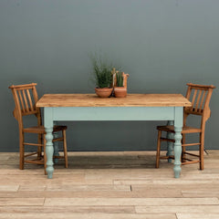 4ft Farmhouse Table with Turned Legs & VARIOUS COLOUR OPTIONS