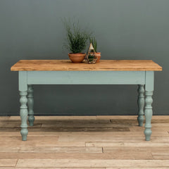 6ft Farmhouse Table with Turned Legs & VARIOUS COLOUR OPTIONS