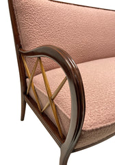 Three Seat Sofa in Pink by Paolo Buffa 