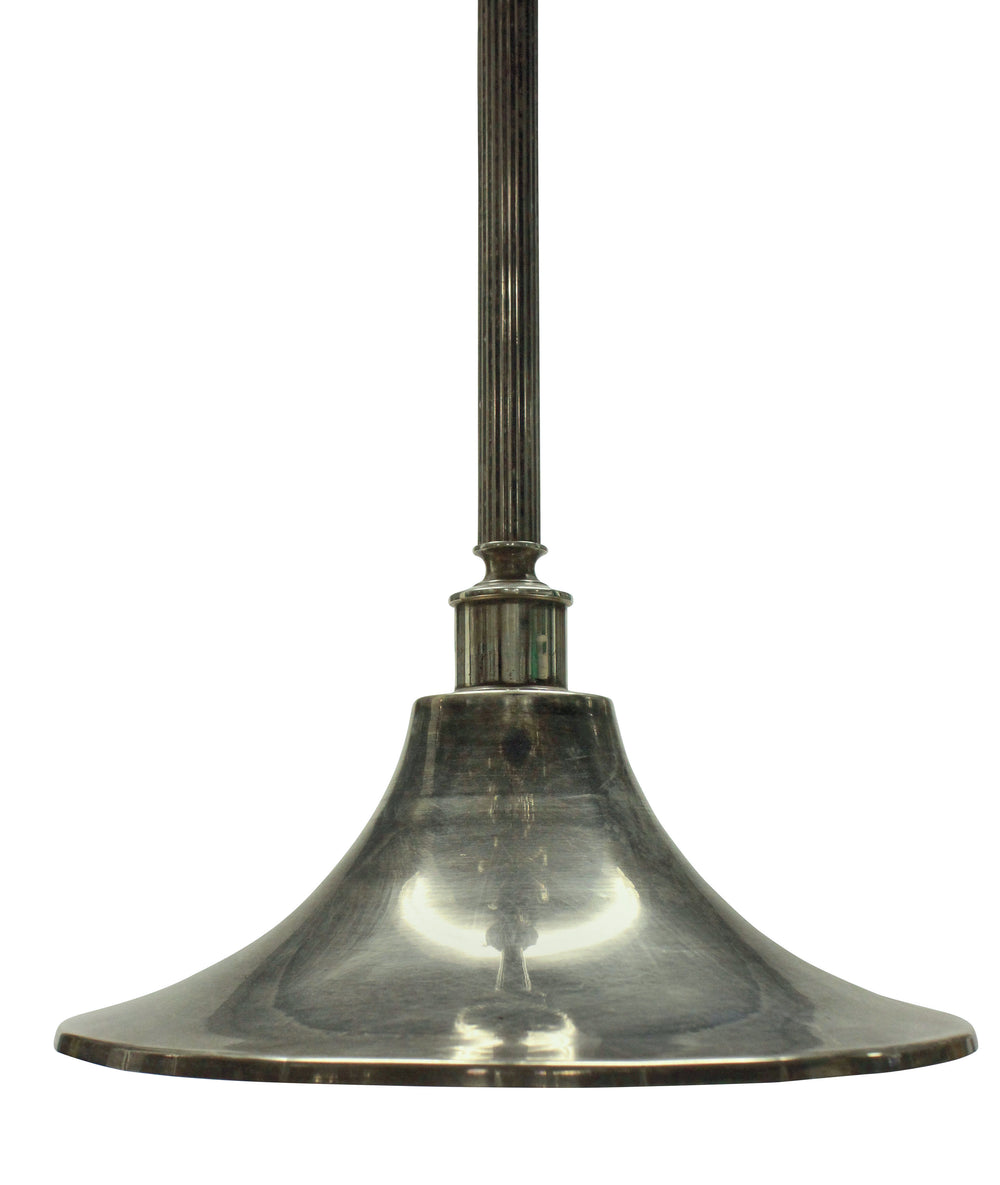 Pair of Mid-century Silver Plated Trumpet Hanging Lights 