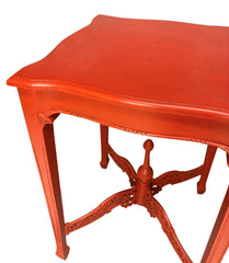 Pair of 1930's Scarlet Chippendale Style Side Tables 