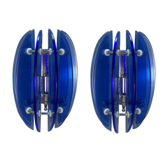 Pair of Veca Italian Blue Glass Wall Lights, 1960s
