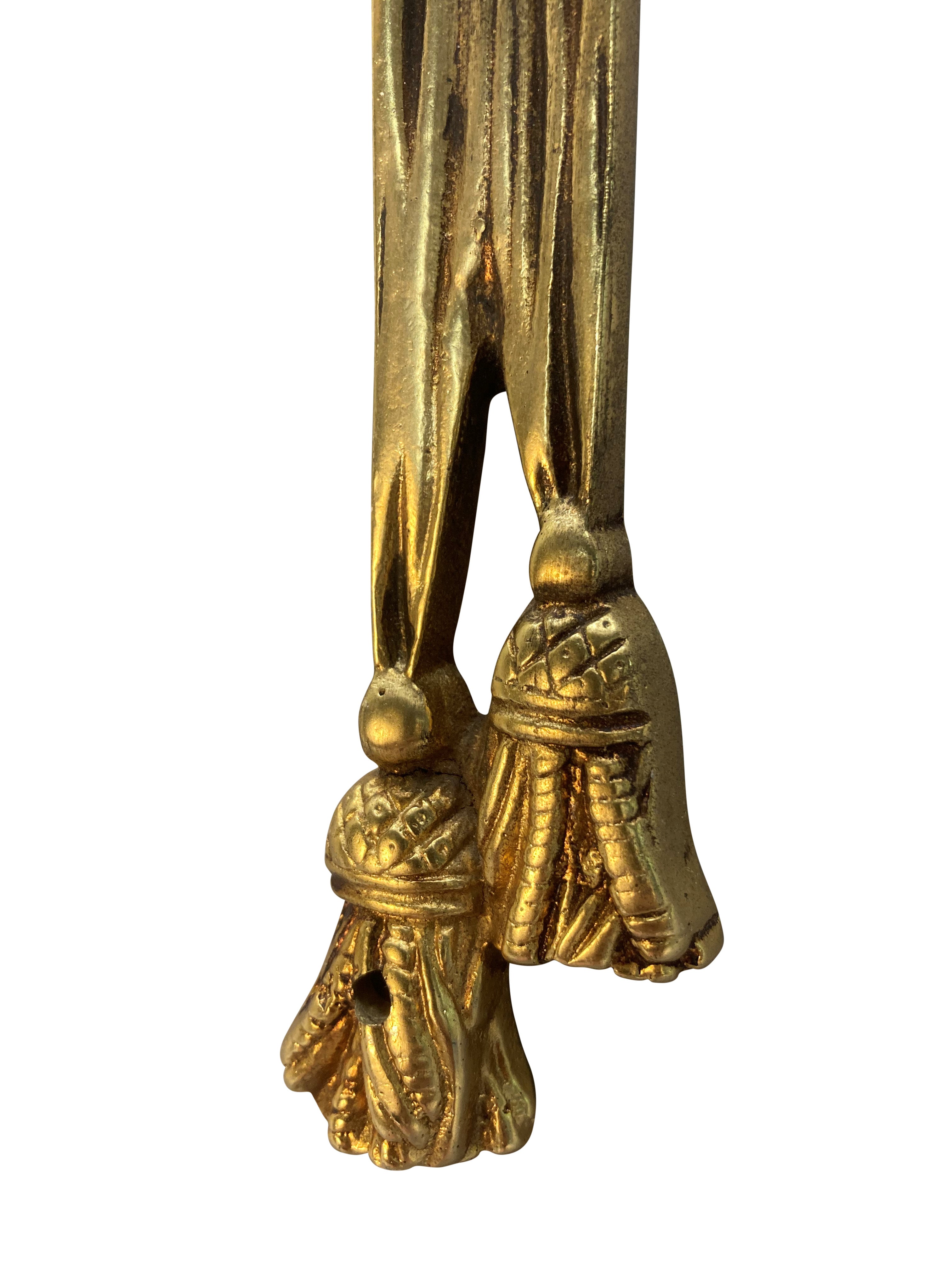 Six Twin Mid-Century Wall Lights with Tassells & Bows 