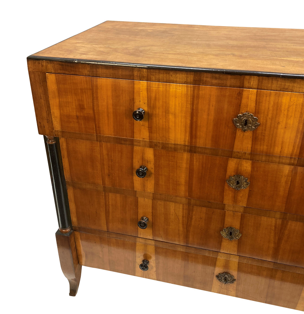 Austrian Biedermeier Cherry Commode, c.1820 Four-Drawer Chest