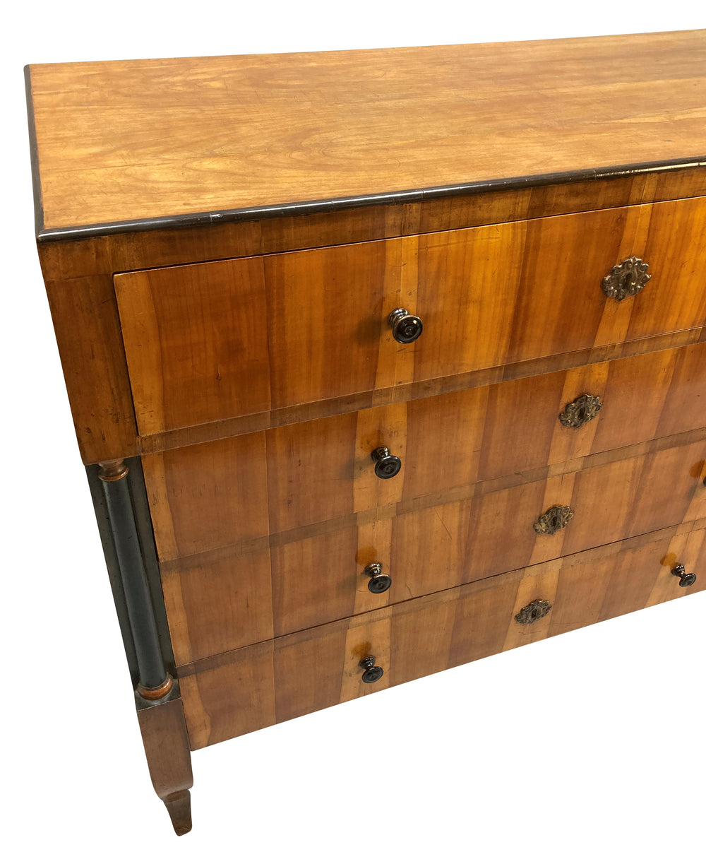 Austrian Biedermeier Cherry Commode, c.1820 Four-Drawer Chest